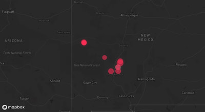 Storm warning map: Truth or Consequences, NM