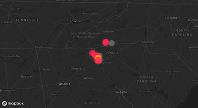 Storm warning map: Seneca, SC