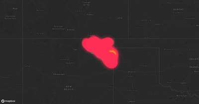 Storm warning map: Raton, NM