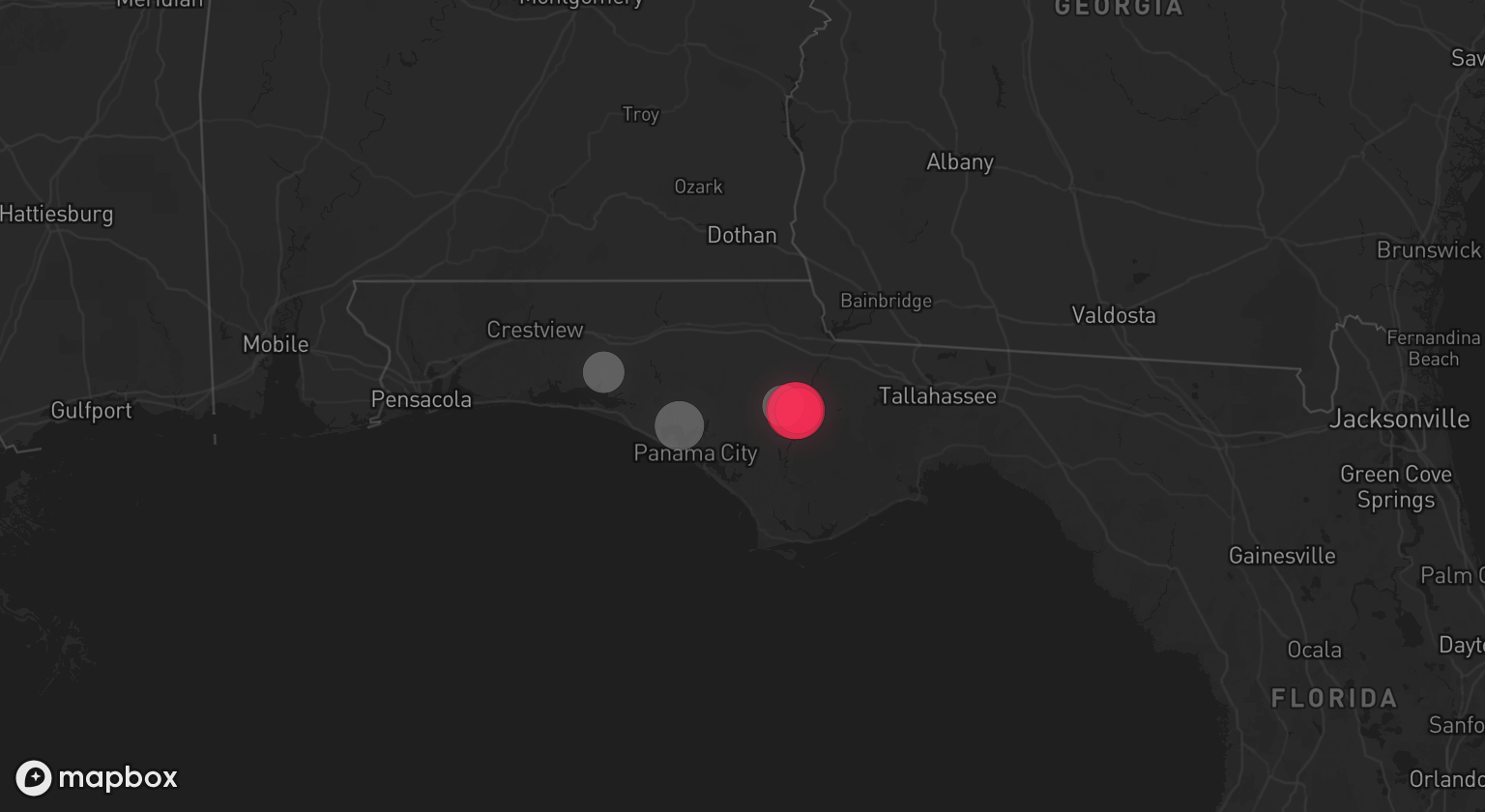Storm warning map: Blountstown, FL