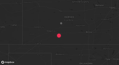 Storm warning map: Larned, KS