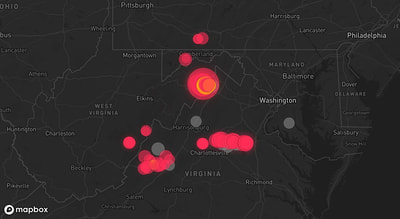 Storm warning map: Rockingham, VA