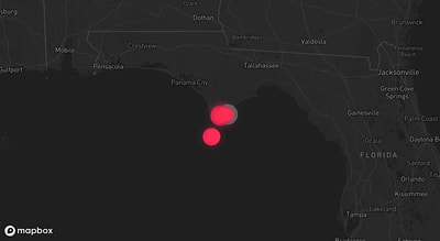 Storm warning map: Eastpoint, FL