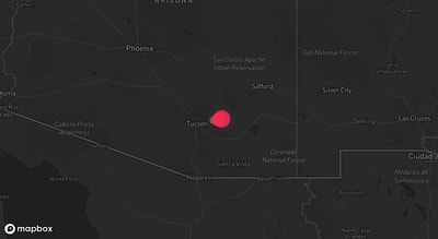 Storm warning map: Tucson, AZ
