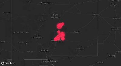 Storm warning map: Carrizozo, NM