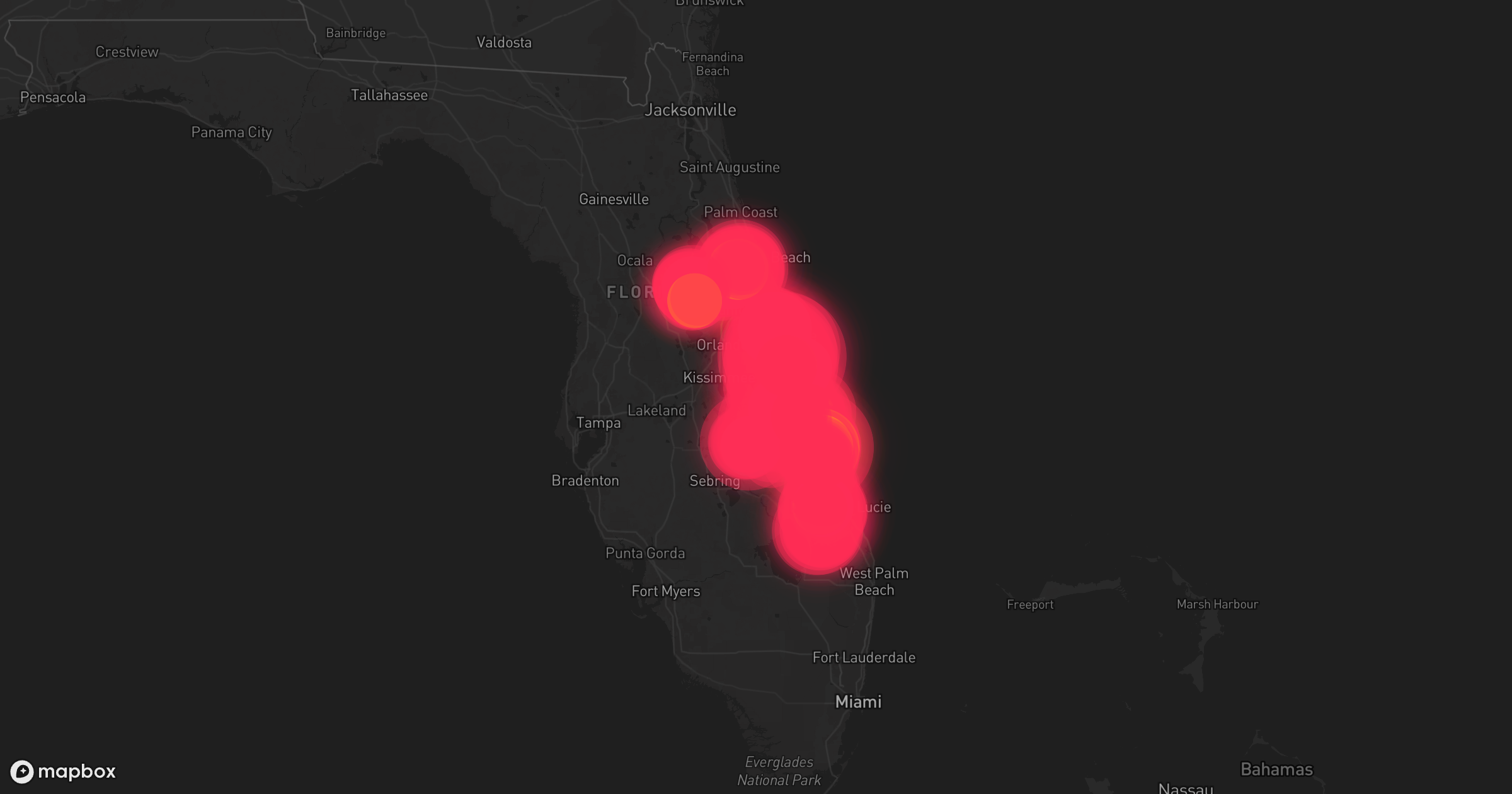 Storm warning map: Micco, FL