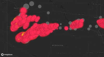 Storm warning map: Hot Springs, SD