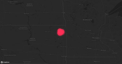 Storm warning map: Waubay, SD