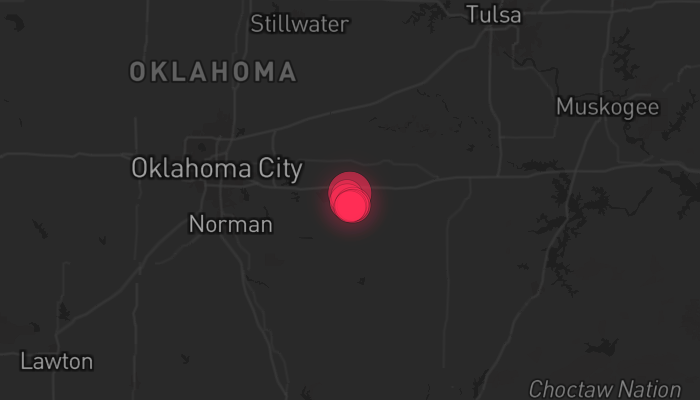 Storm warning map Earlsboro 4/10/2026