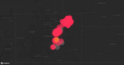 Storm warning map: Parker, CO