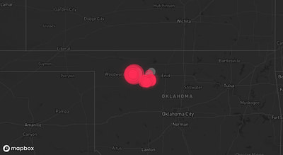 Storm warning map: Ringwood, OK