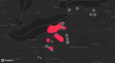 Storm warning map: Erie, PA
