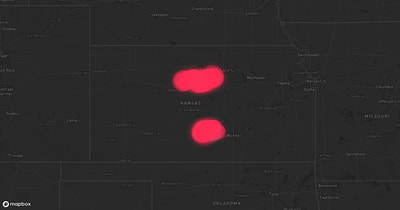 Storm warning map: Pretty Prairie, KS