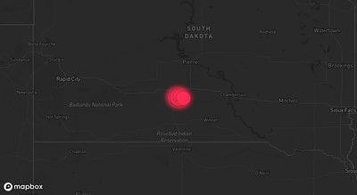 Storm warning map: White River, SD