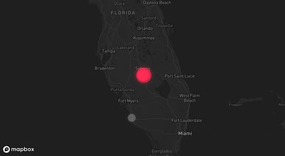 Storm warning map: Naples, FL