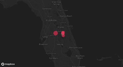 Storm warning map: St. Cloud, FL