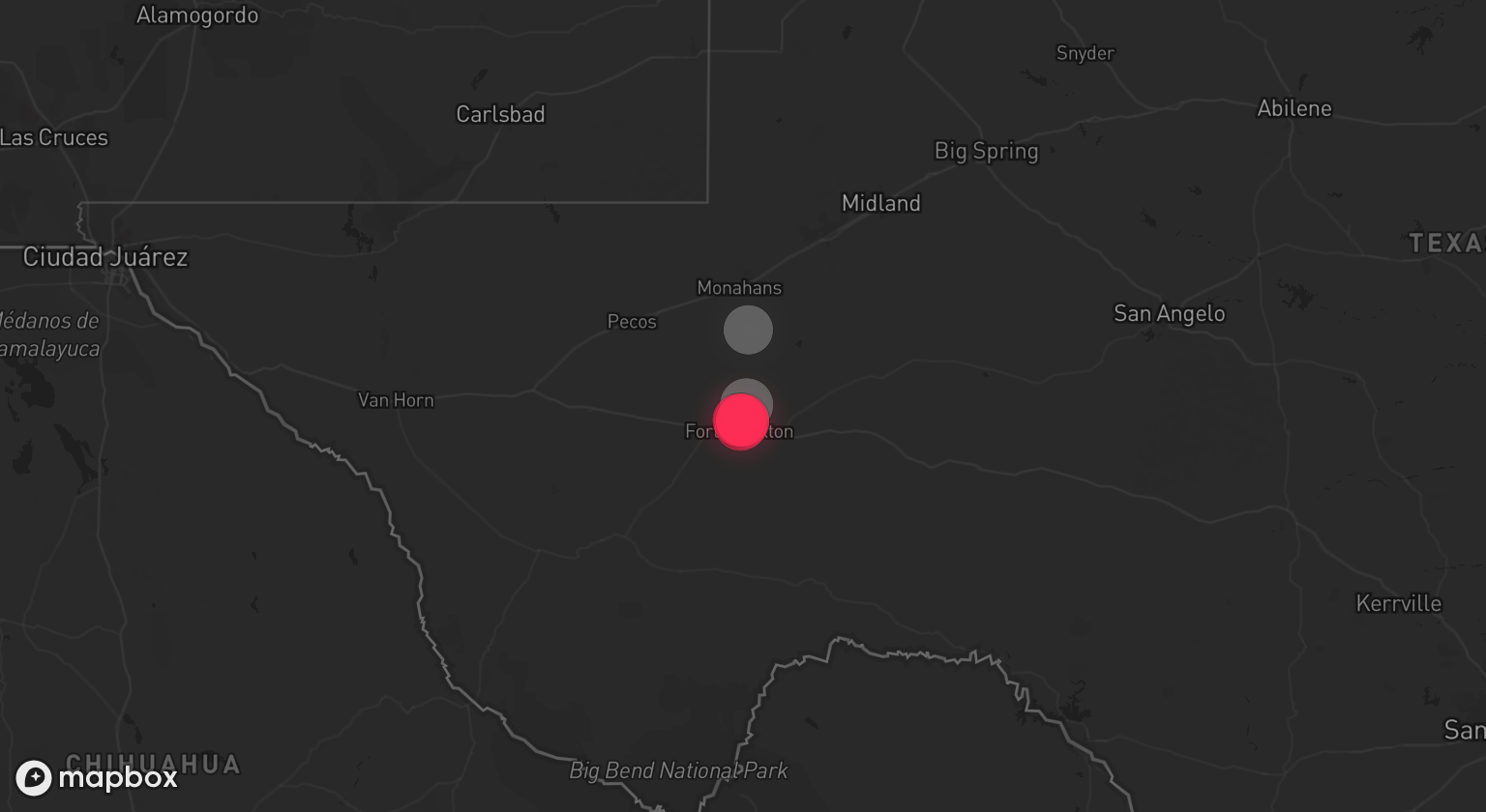 Storm warning map: Fort Stockton, TX