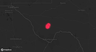 Storm warning map: Marathon, TX