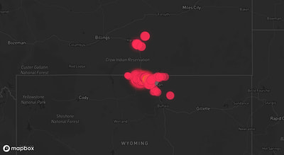 Storm warning map: Dayton, WY