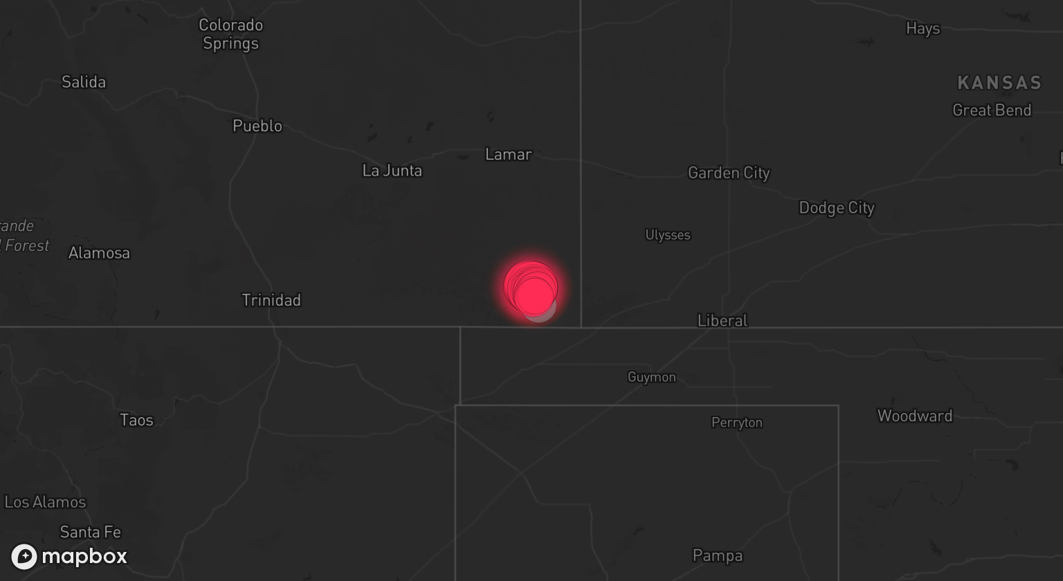 Storm warning map: Campo, CO