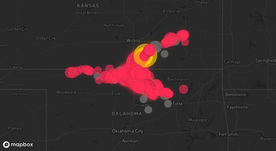 Storm warning map: Braman, OK