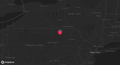 Storm warning map: Towanda, PA