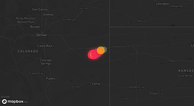 Storm warning map: Burlington, CO