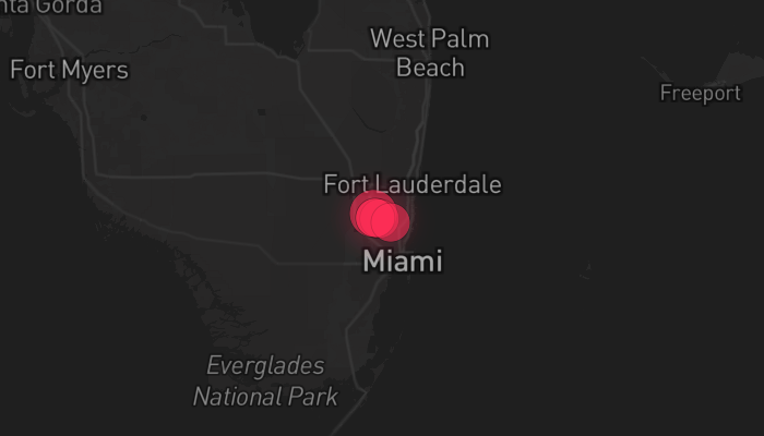 Storm warning map Miami Gardens 4/7/2026
