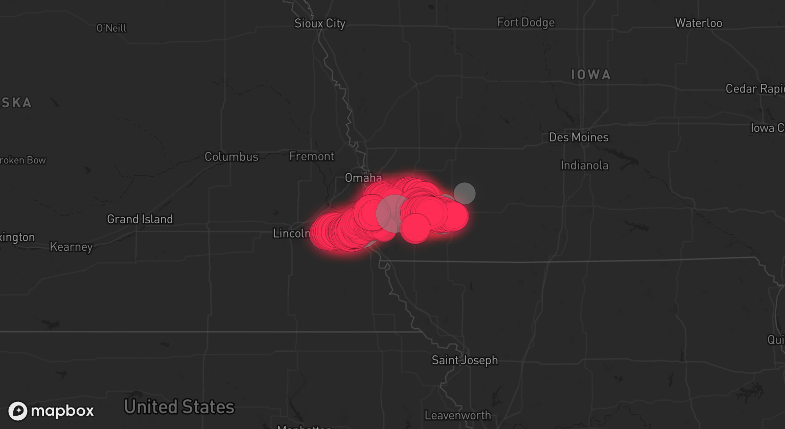 Storm warning map: Hastings, IA
