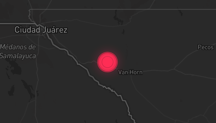 Storm warning map: Sierra Blanca, TX