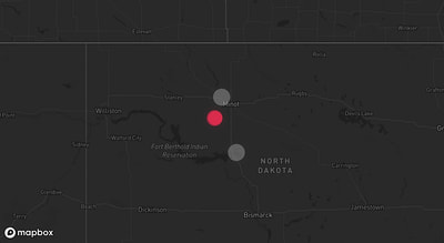 Storm warning map: Burlington, ND