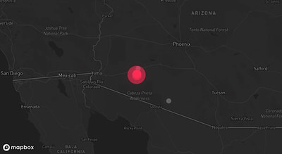 Storm warning map: Ajo, AZ