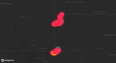 Storm warning map: Grover, CO