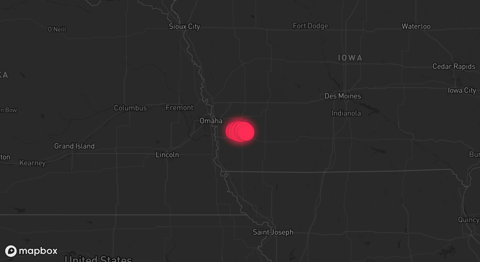 Storm warning map: Hastings, IA