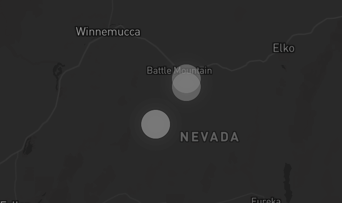 Storm warning map: Battle Mountain, NV