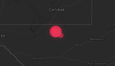 Storm warning map: Salt Flat, TX