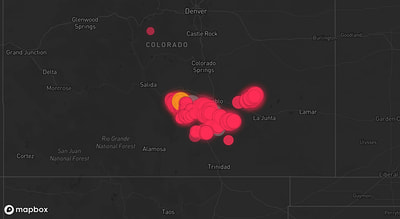 Storm warning map: Cañon City, CO