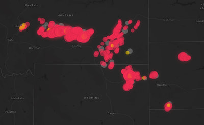 Storm warning map: Decker, MT