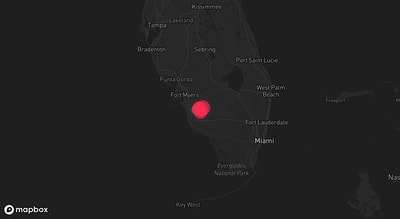 Storm warning map: Naples, FL