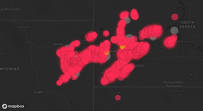 Storm warning map: Rozet, WY