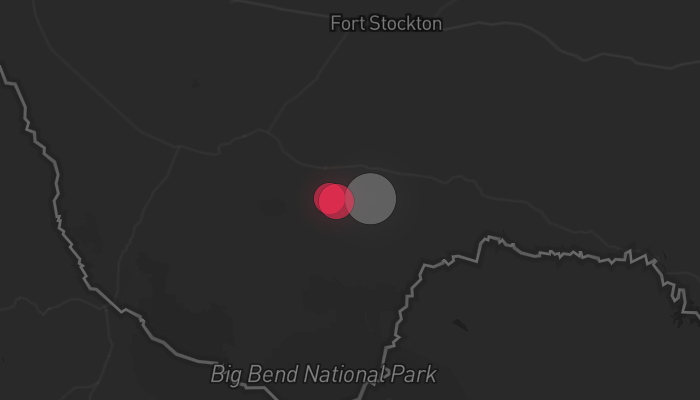 Storm warning map: Marathon, TX