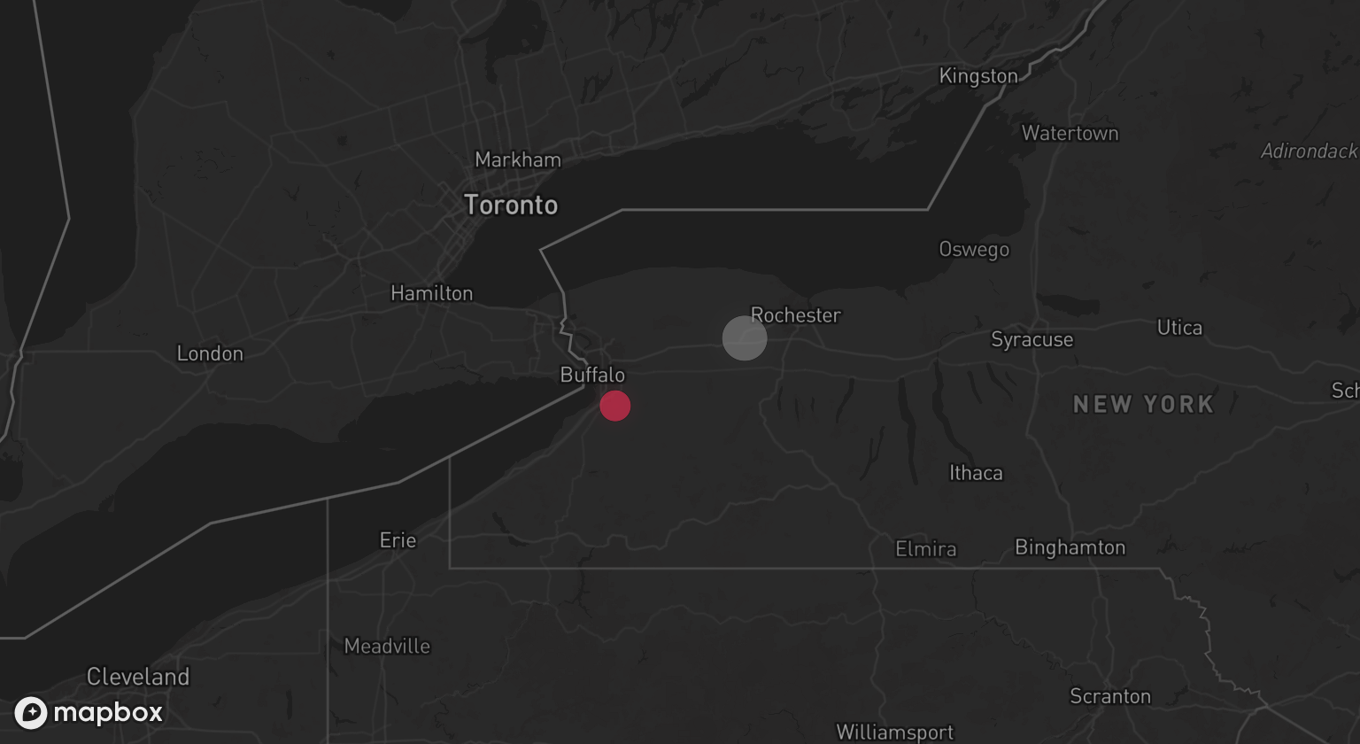 Storm warning map: Bergen, NY