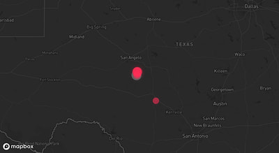 Storm warning map: Christoval, TX