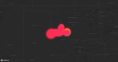 Storm warning map: Lawton, OK