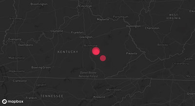 Storm warning map: McKee, KY