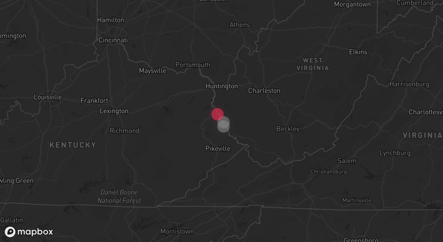 Storm warning map: Kermit, WV