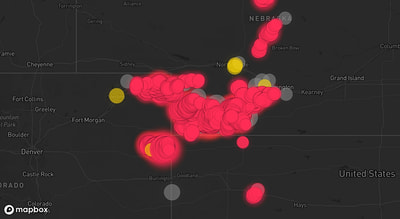 Storm warning map: Quinter, KS