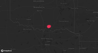Storm warning map: Madill, OK