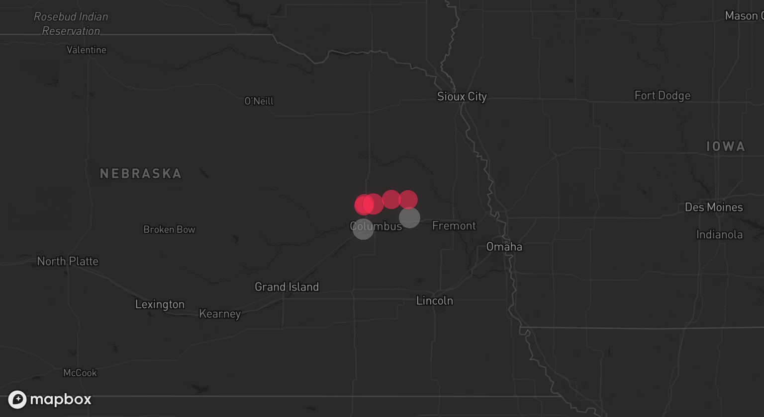 Storm warning map: Schuyler, NE