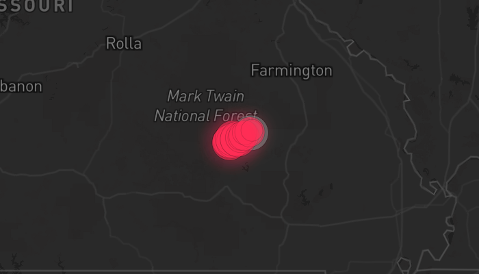 Storm warning map: St. Louis, MO